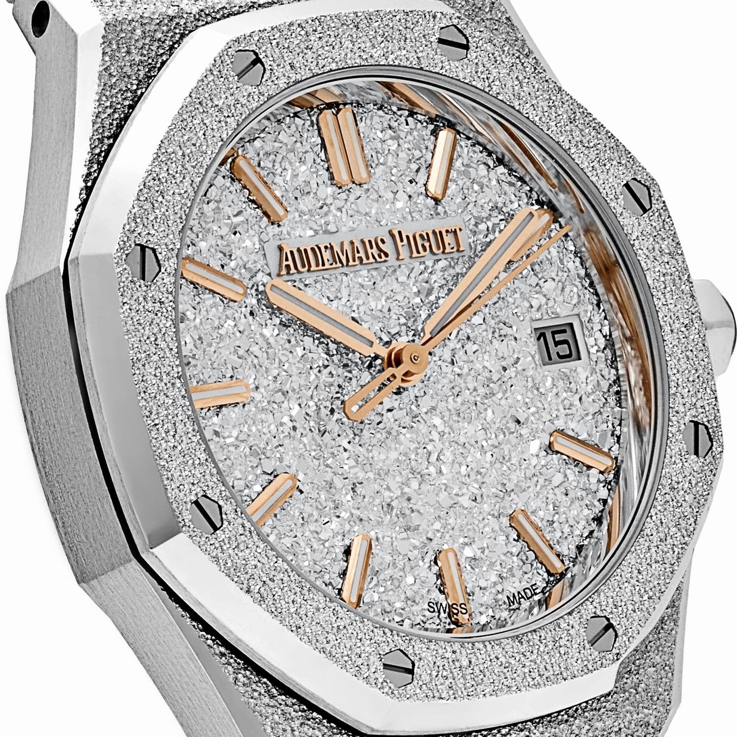Royal Oak Frosted White Gold Crystal Sand Dial (2025) image 3