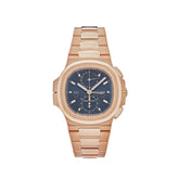 Nautilus Travel Time Flyback Chronograph Rose Gold Blue Dial image 0