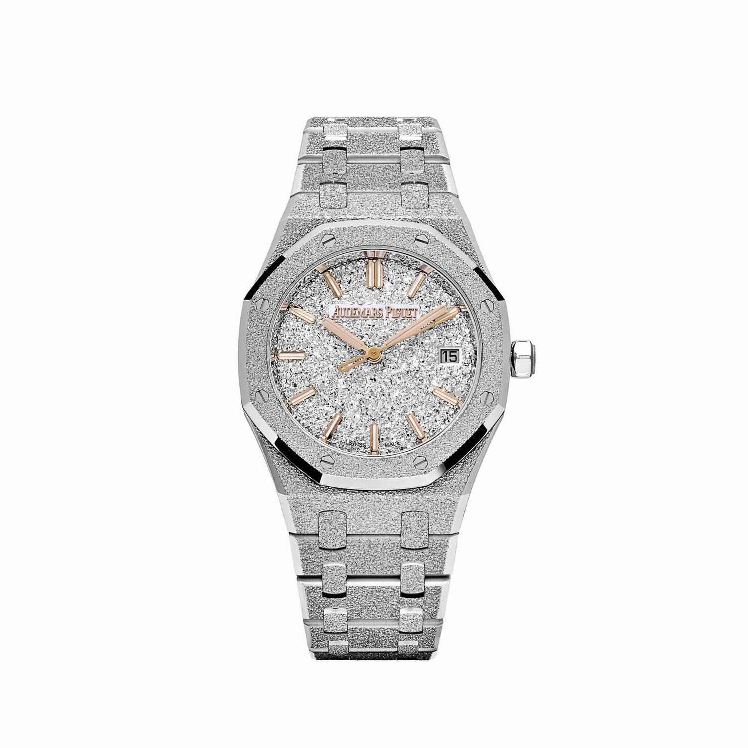 Royal Oak Frosted White Gold Crystal Sand Dial (2025) image 0