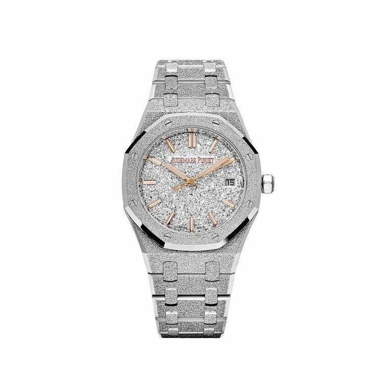 Royal Oak Frosted White Gold Crystal Sand Dial (2025) image 0