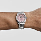 Day-Date Platinum Pink Opal Diamond Roman Numerals Dial Diamond Bezel image 2