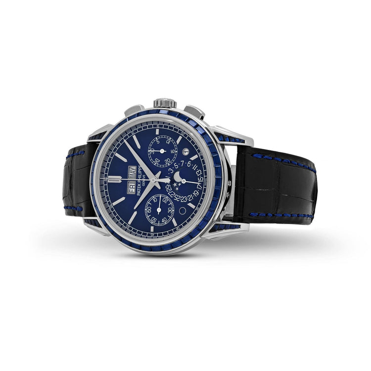 Grand Complications Perpetual Calendar Chronograph Platinum Baguette Sapphires image 3