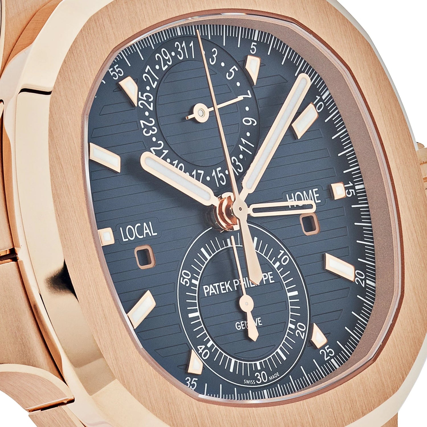 Nautilus Travel Time Flyback Chronograph Rose Gold Blue Dial image 4