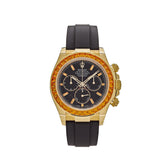Daytona Yellow Gold Orange Sapphire Bezel Black Diamond Dial image 0