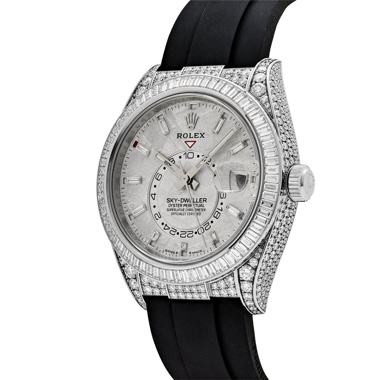 Sky-Dweller White Gold Meteorite Dial Diamond Bezel and Case image 4